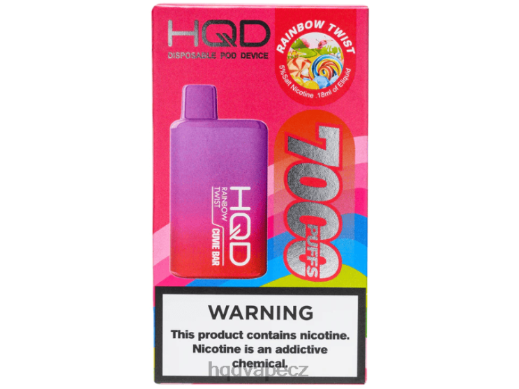 HQD CUVIE BAR jednorázový duhový twist 2F8ZL242 HQD Vape CZ