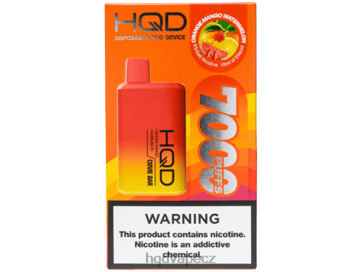 HQD CUVIE BAR jednorázový pomerančový mango vodní meloun 2F8ZL227 HQD Cigareta