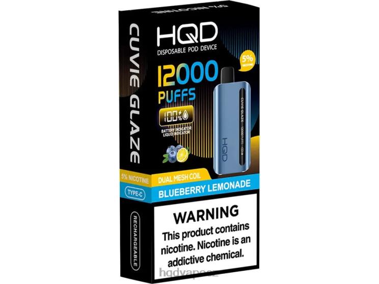 HQD CUVIE GLAZE jednorázová vapa 12000 borůvková limonáda 2F8ZL142 HQD Vape CZ