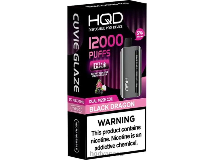 HQD CUVIE GLAZE jednorázová vapa 12000 Černý drak 2F8ZL132 HQD Vape CZ
