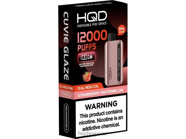 HQD CUVIE GLAZE jednorázová vapa 12000 jahodový meloun 2F8ZL261 HQD CZ