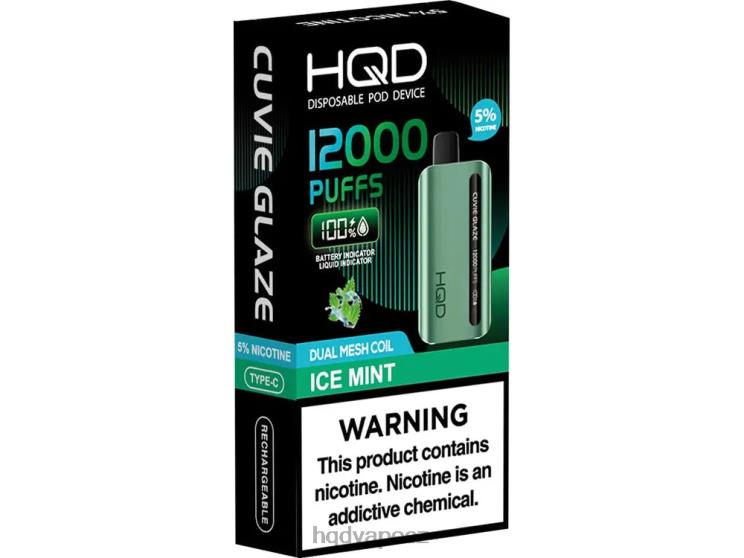 HQD CUVIE GLAZE jednorázová vapa 12000 ledová máta 2F8ZL200 HQD Vape Best Flavor
