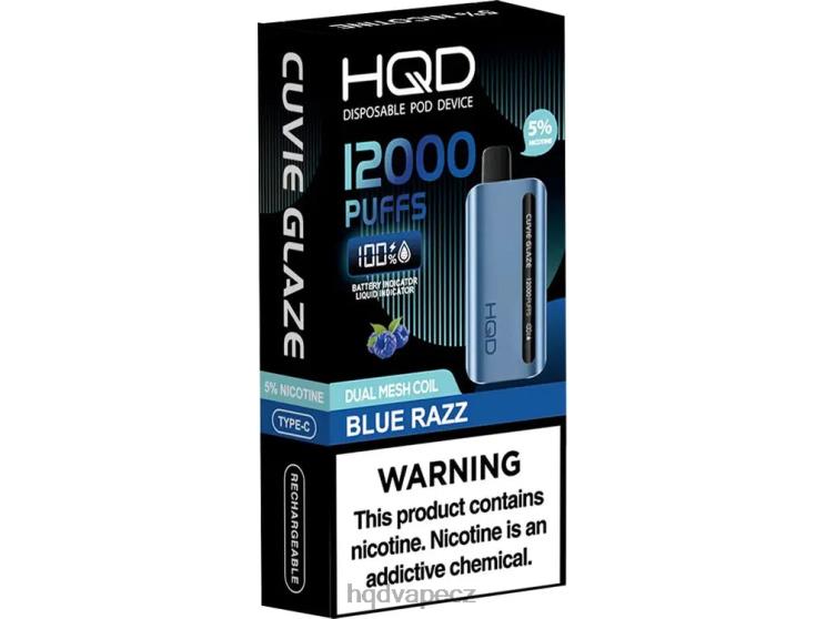 HQD CUVIE GLAZE jednorázová vapa 12000 modrý razz 2F8ZL137 HQD Cigareta