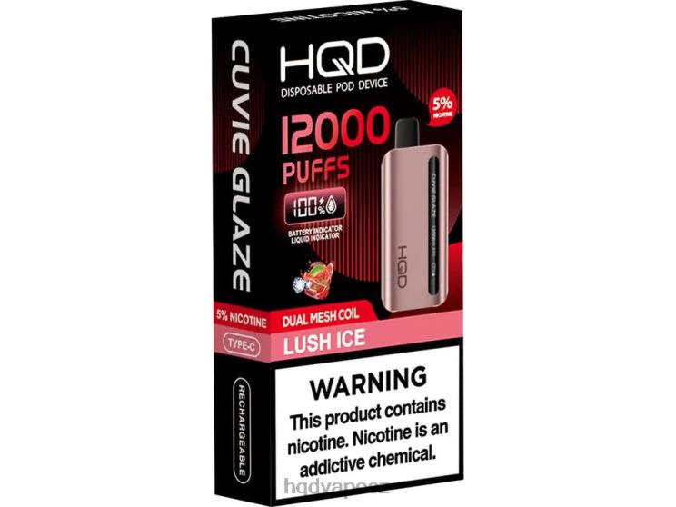 HQD CUVIE GLAZE jednorázová vapa 12000 svěží led 2F8ZL210 HQD Vape Best Flavor