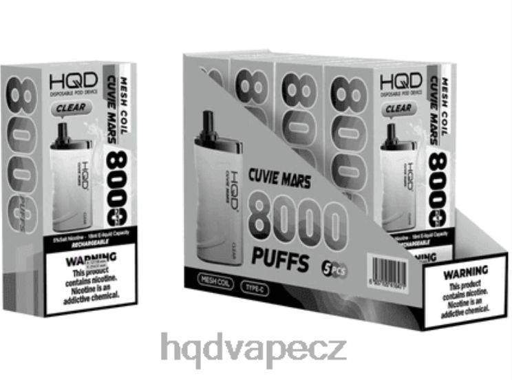 HQD CUVIE MARS jednorázový Průhledná 2F8ZL156 HQD Vape Cena