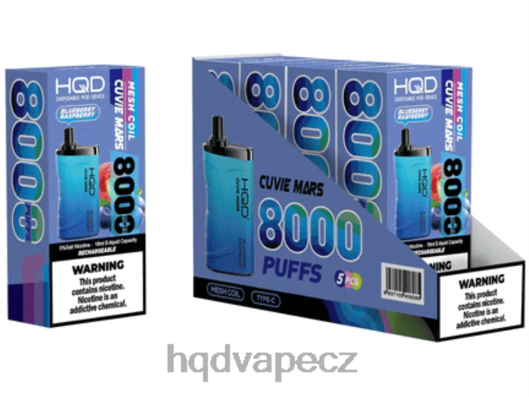 HQD CUVIE MARS jednorázový borůvka malina 2F8ZL146 HQD Vape Cena