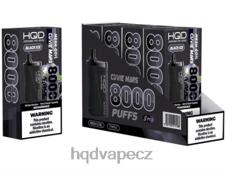 HQD CUVIE MARS jednorázový Černý led 2F8ZL135 HQD Vapes Online