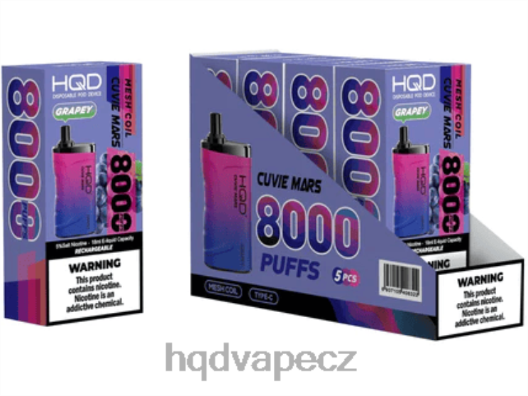 HQD CUVIE MARS jednorázový hroznový 2F8ZL170 HQD Vape Best Flavor