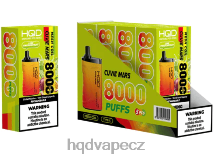 HQD CUVIE MARS jednorázový limetka mučenka 2F8ZL208 HQD Flavors