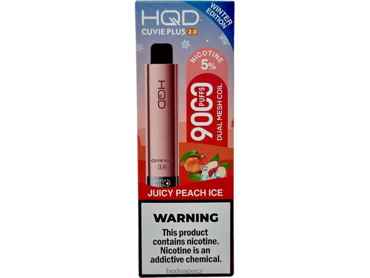 HQD CUVIE PLUS 2.0 (zimní vydání) šťavnatý broskvový led 2F8ZL204 HQD Vape Praha