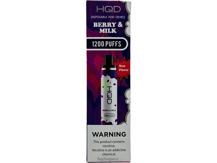 HQD CUVIE PLUS jednorázový bobule a mléko 2F8ZL130 HQD Vape Best Flavor
