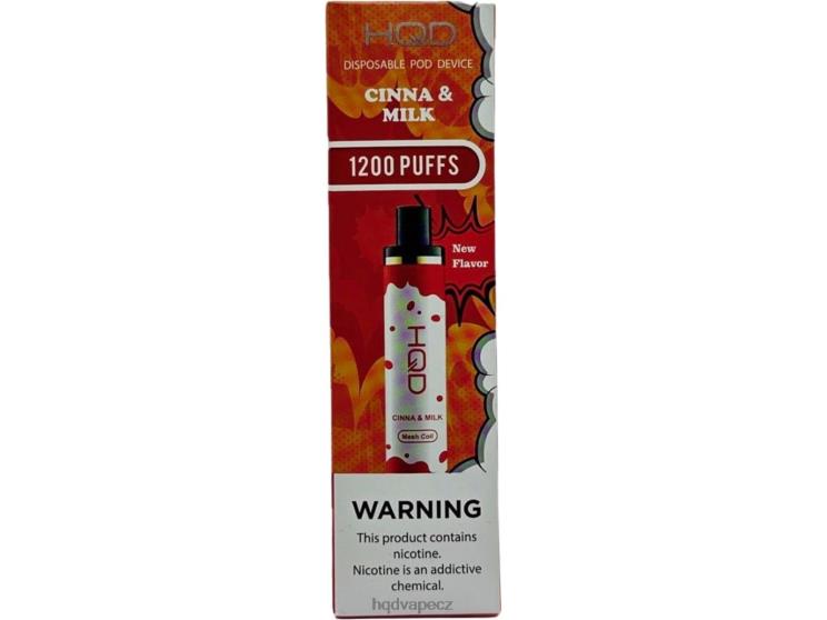 HQD CUVIE PLUS jednorázový skořice a mléko 2F8ZL154 HQD Vape Praha