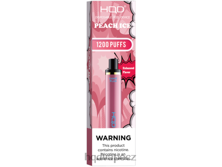 HQD CUVIE PLUS jednorázová vapa broskvový led 2F8ZL230 HQD Vape Best Flavor