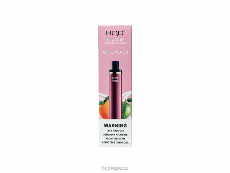 HQD CUVIE PLUS jednorázová vapa jablko broskev 2F8ZL127 HQD Cigareta