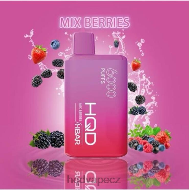 HQD HBAR 6000 šluků mražená směs jahod 2F8ZL50 HQD Vape Best Flavor