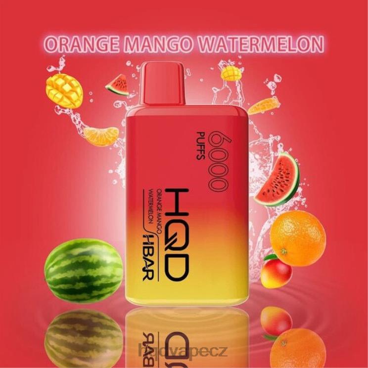 HQD HBAR 6000 šluků pomerančový mango vodní meloun 2F8ZL54 HQD Vape Praha