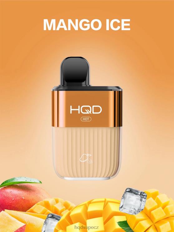 HQD HOT 5000 šluků mangový led 2F8ZL64 HQD Vape Praha